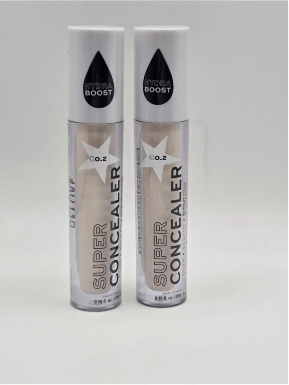 Relove by Revolution Super Concealer Hydra Boost Shade C0.2 Lot of 2 New Sealed